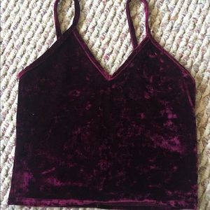 Red velvet crop tank